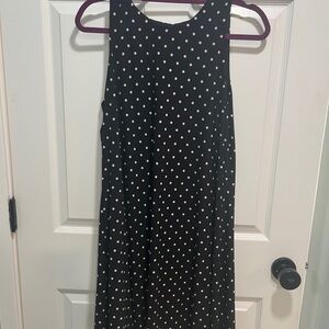 Black Polka Dot Sleeveless Dress